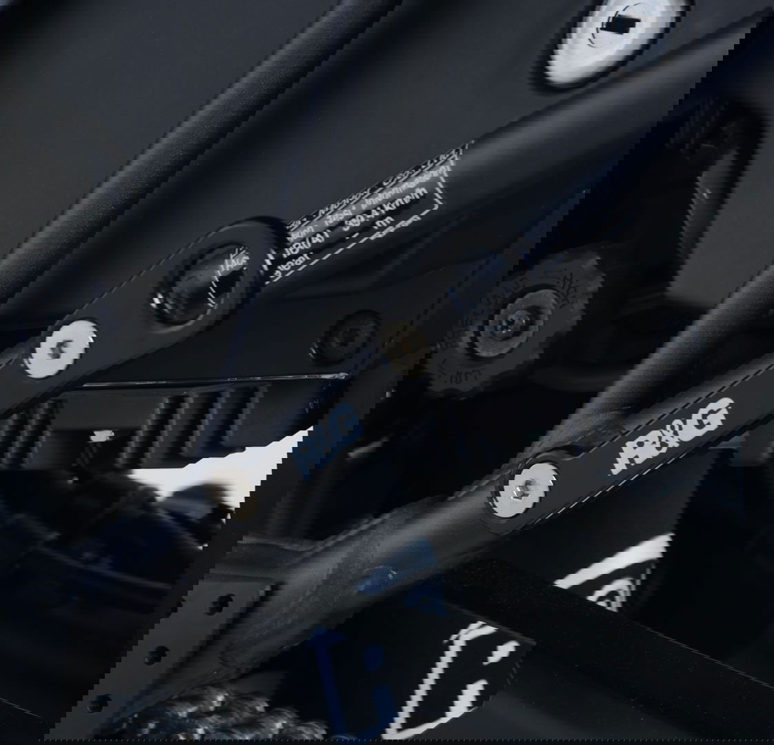 Piastra per aggancio cinghie - coppia, Honda CRF1000L Africa Twin - nero TH0019BK (non compatibile con borse laterali originali)