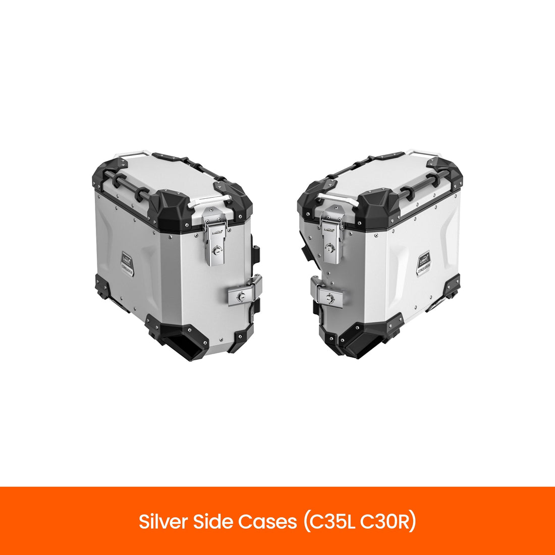 Valigie laterali LOBOO CONQUEROR argento C35L da 35 litri e C30R da 30 litri