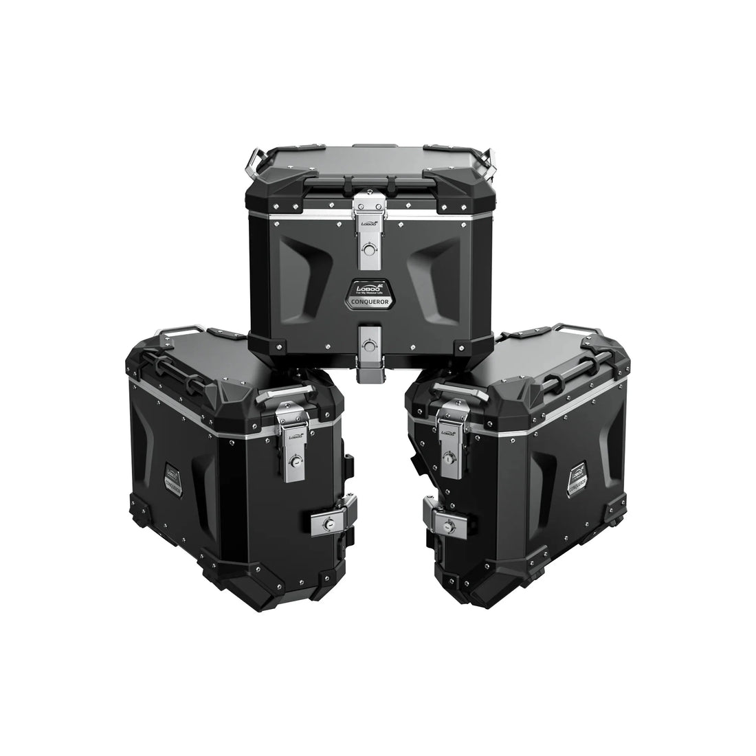 Bauletto C40T e valigie C35L e C30R LOBOO CONQUEROR neri