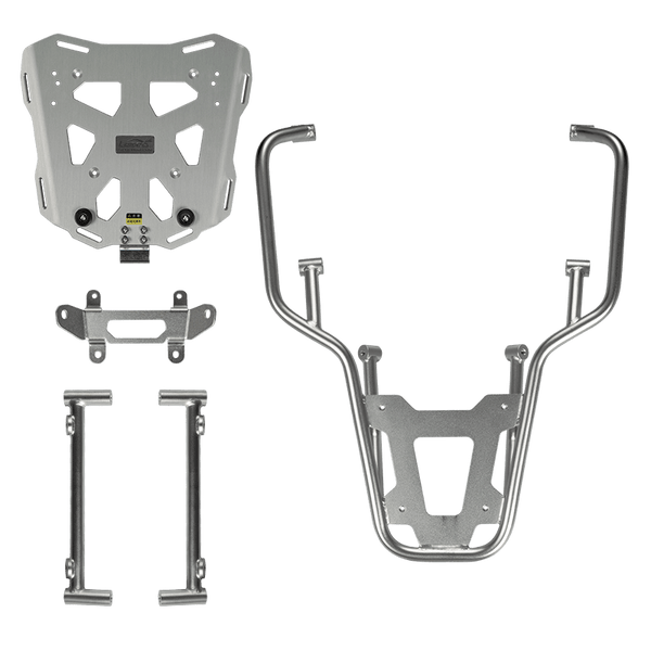 Piastra top case con telaietto di supporto per Yamaha Ténéré 700 dal 2022 | acciaio inox, senza forature