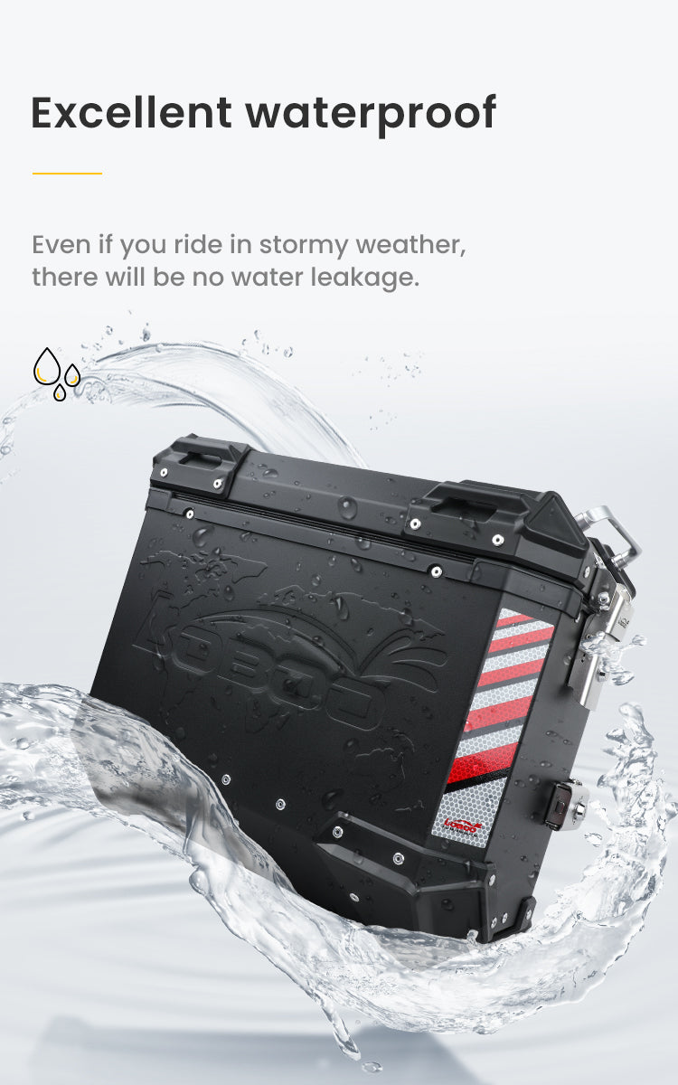 Top case LOBOO PIKE TRACKER sotto getto d'acqua: tenuta alla pioggia battente