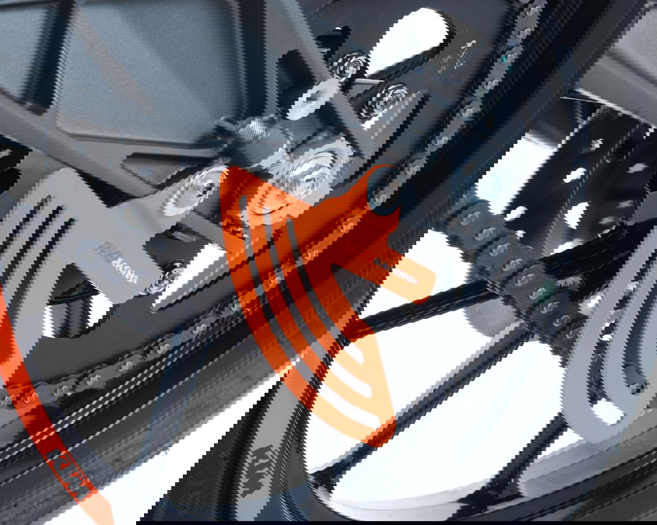 Pinna Sicurezza Catena Per Ktm RC125 200 390 Husqvarna Vitpilen 701 Colore Arancio 11941 Rg TG0011OR - Endurrad