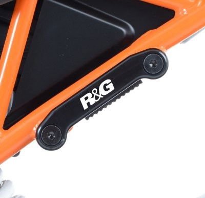Placchette Copri Fori Poggiapiedi Posteriori Paio Ktm RC125 200 390 11832 Rg BLP0036BK - ENDURRAD