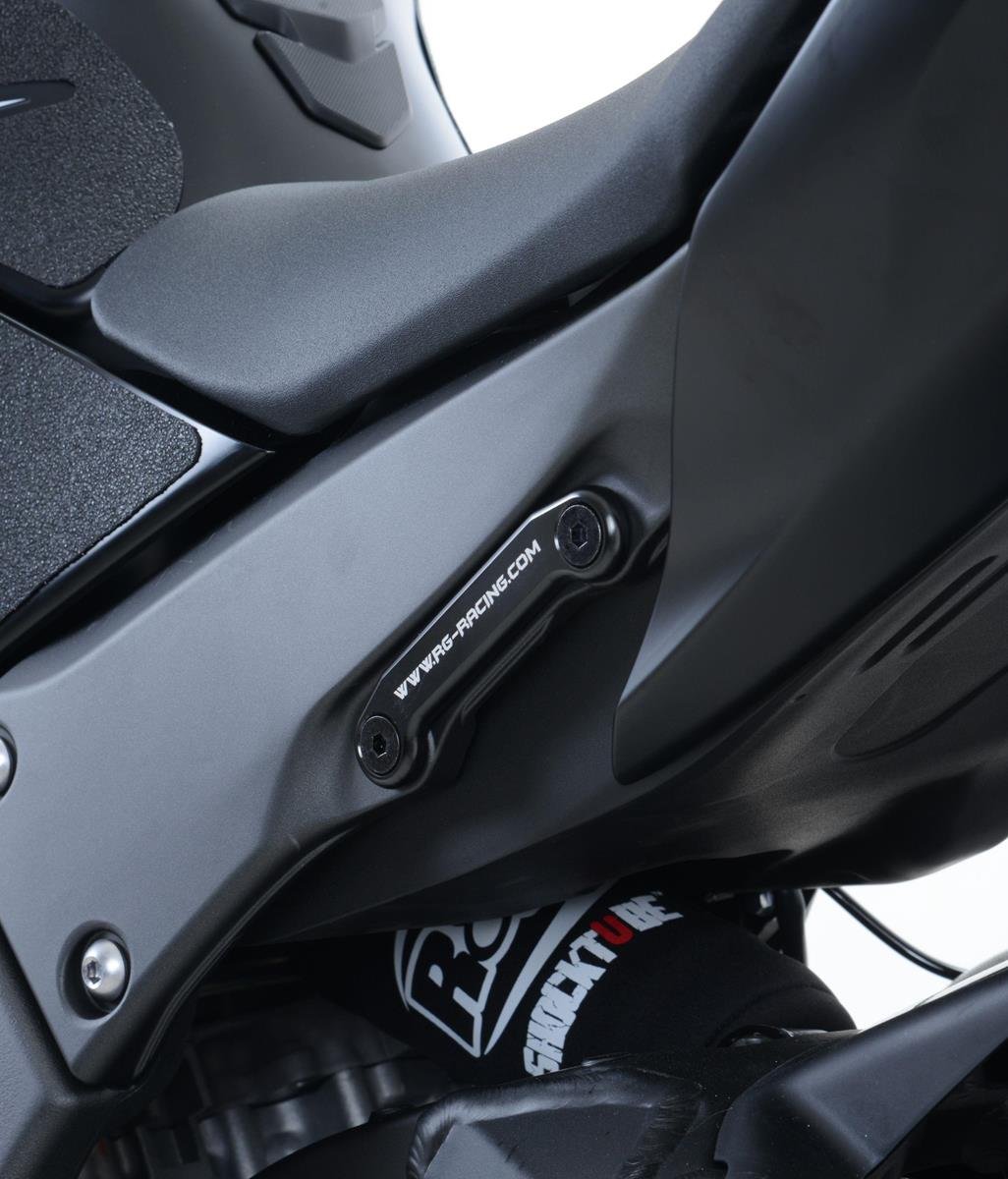 Placchette Copri Fori Poggiapiedi Posteriori Pezzo Singolo Kawasaki ZX10 R 11 16 70248 Rg BLP0006BK - ENDURRAD