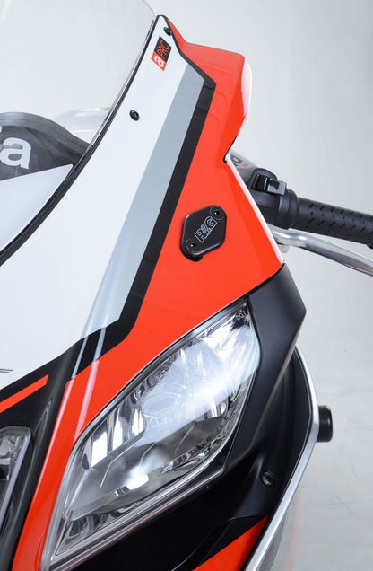 Placchette coprifori specchietti, APRILIA RS4 125 / RSV4RR '15- / RSV4RF