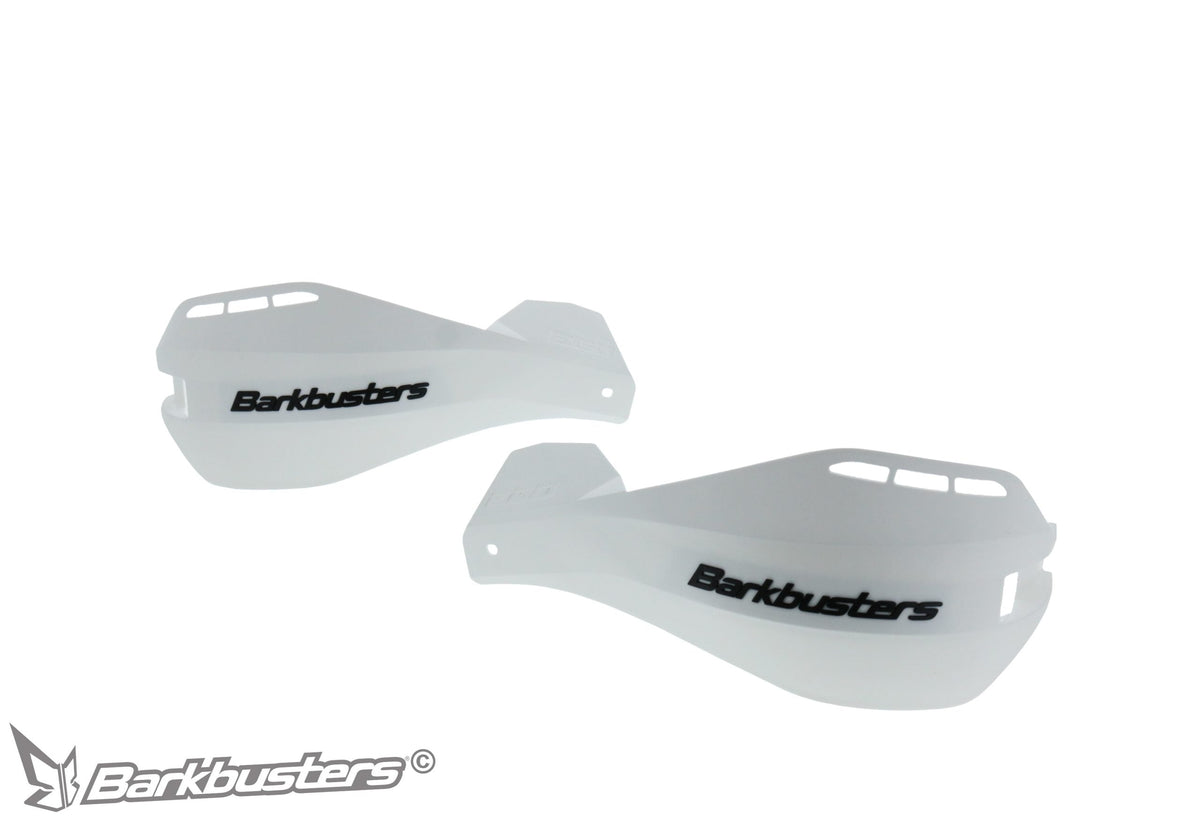 Plastiche paramani Barkbusters EGO-203 bianche, coppia destra e sinistra