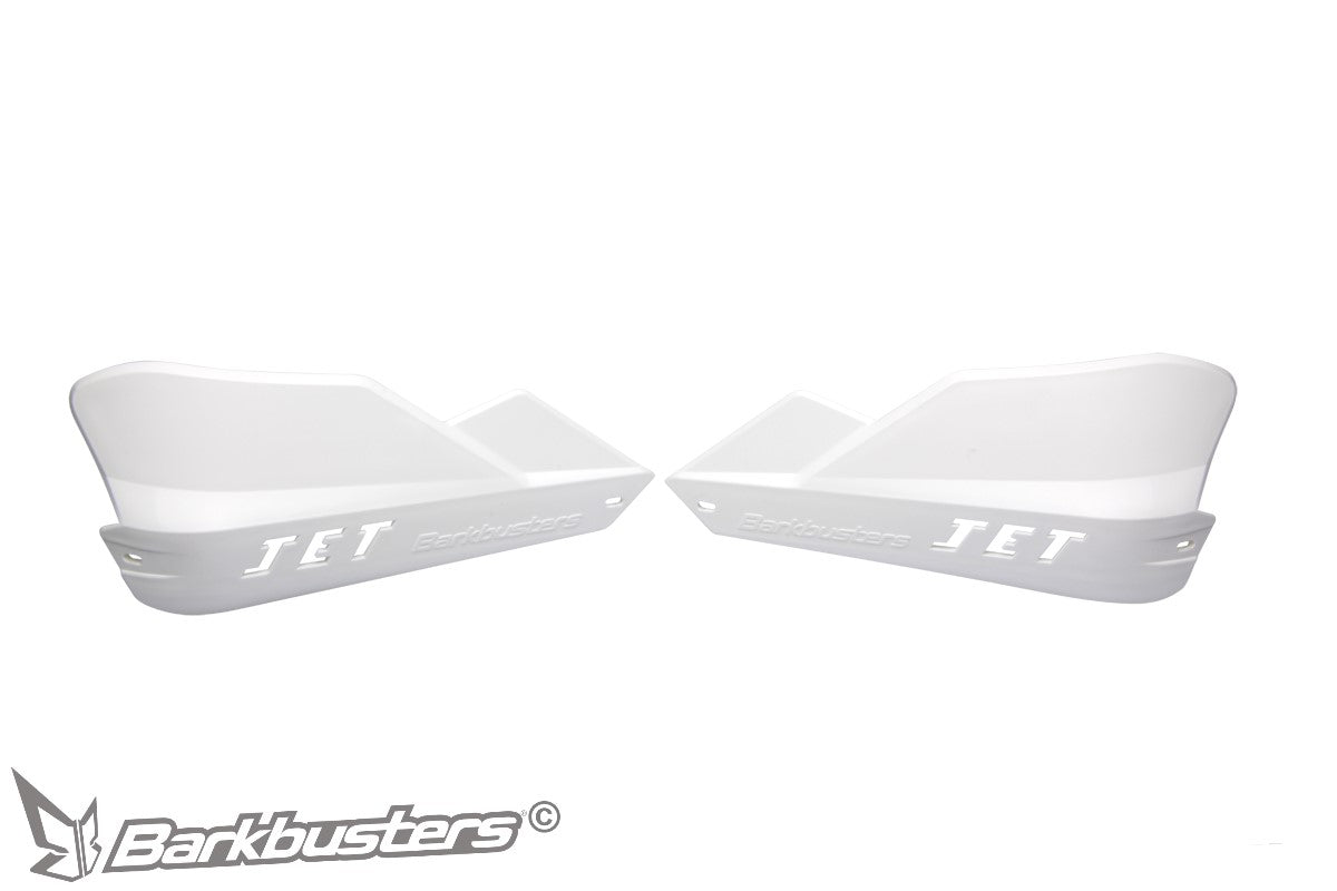 Plastiche paramani Barkbusters JET-003 bianche, coppia destra e sinistra