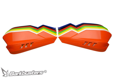Gamma colori delle plastiche paramani Barkbusters JET-003, otto tinte sovrapposte