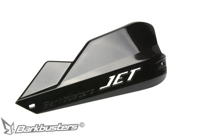 Plastica paramano Barkbusters JET-003 nera, vista di tre quarti dall'alto