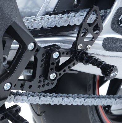 Poggiapiedi Di Ricambio Pedane Arretrate R G Versione Racing 12109 Rg RP0002BK - ENDURRAD