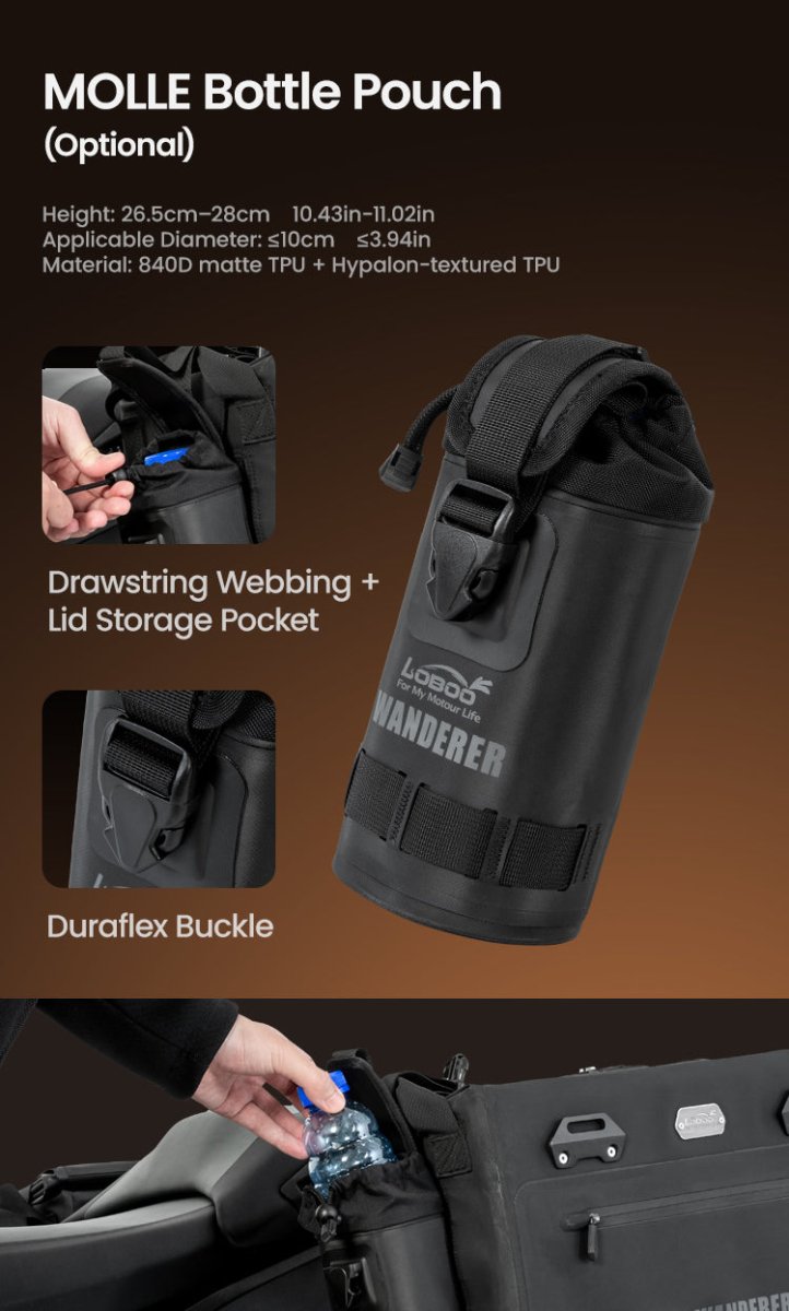 Porta borraccia MOLLE LOBOO valigie semirigide - Endurrad.com