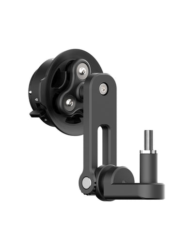 Porta cellulare moto da leva frizione Outplorer QM10 con inclinazione regolabile, vista posteriore con lo snodo