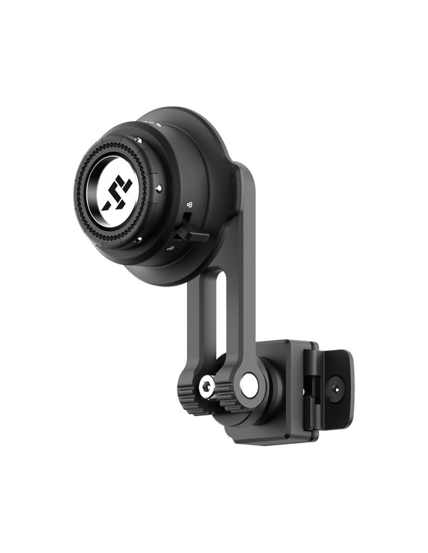 Motorcycle phone mount with adjustable-angle brake fluid reservoir mount Quick Launch | QM11