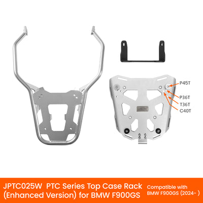 Piastra del portapacchi LOBOO JPTC025W con i punti di aggancio dei bauletti P45T, P36T, T36T e C40T