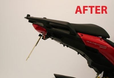 Portatarga Ducati Multistrada 1200 Fino 14 Not With Side Cases 5729 Rg LP0096BK - ENDURRAD