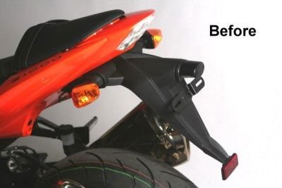 Portatarga Kawasaki Z1000 07 09 Z 750 07 Z750R 5678 Rg LP0048BK - ENDURRAD