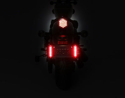 Portatarga moto con doppia luce freno ausiliaria - ENDURRAD
