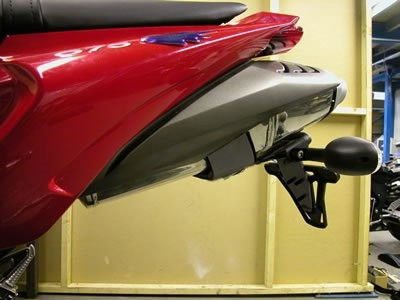 Portatarga Triumph 675 Daytona (Silenziatore Standard + Silenziatore Ovale Tipo Arrow)