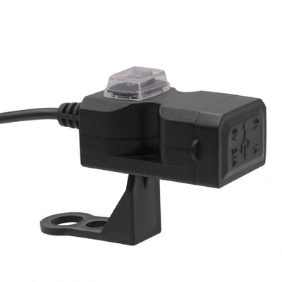 Presa USB doppia porta 3.1A 5V - ABS nero, impermeabile - ENDURRAD