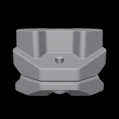 Modello 3D del supporto JADO a morsetto per traversino moto Ø 12–16 mm in alluminio