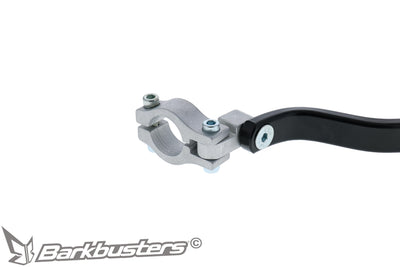 Protezione paramani Barkbusters BLG-019, dettaglio del morsetto sul manubrio