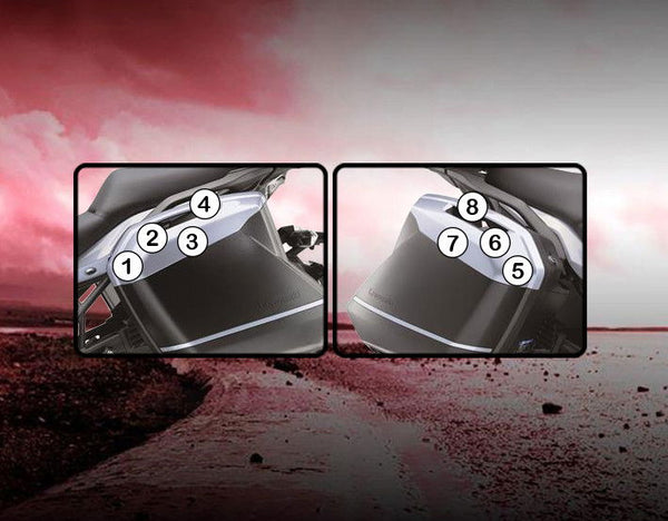 Pellicola protettiva valigie laterali Kawasaki H2 SX / Ninja 1100SX / Versys 1000 / Versys 1100 / Versys 650 / Z1000SX 2014-2026