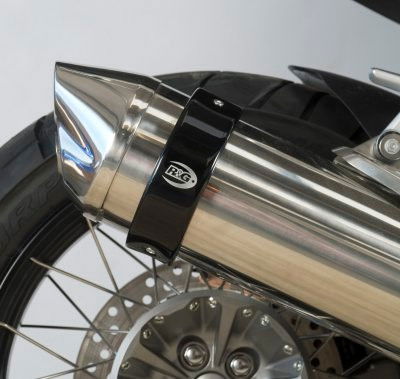 Protezione silenziatore rotondo tipo Supermoto " 5.5" to 6"  - colore nero"