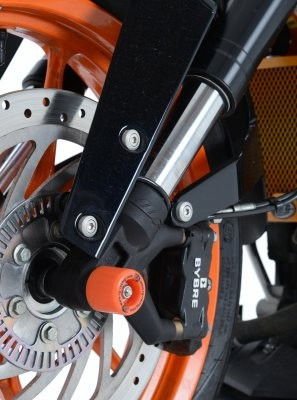 Protezioni perno forcella anteriore, KTM 125/200/390 Duke / RC125/200/390, Husqvarna Vitpilen / Svartpilen 401 - ENDURRAD