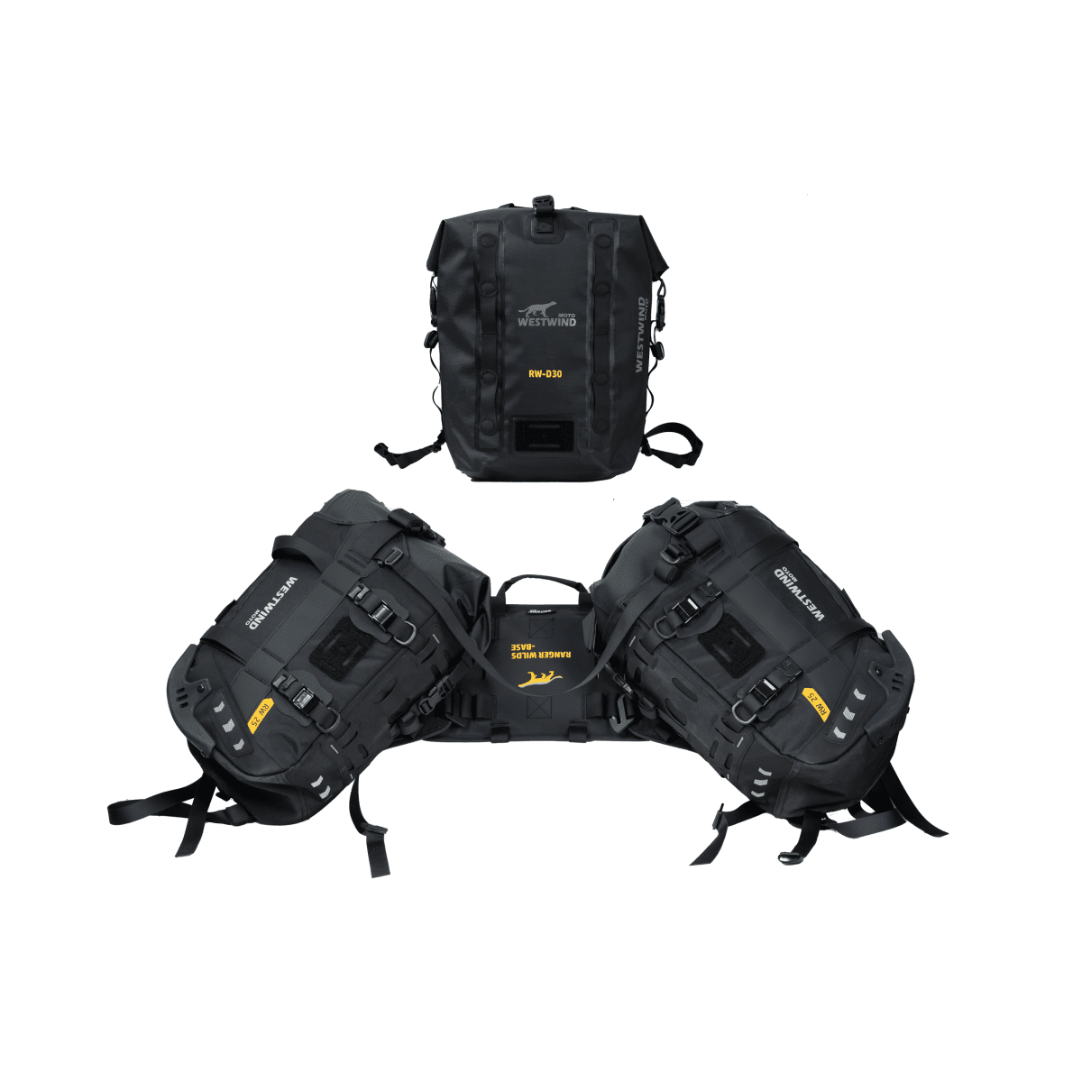 Ranger Wilds Enduro 80 - Sistema Completo Borse Rackless Moto Adventure (80L) - ENDURRAD