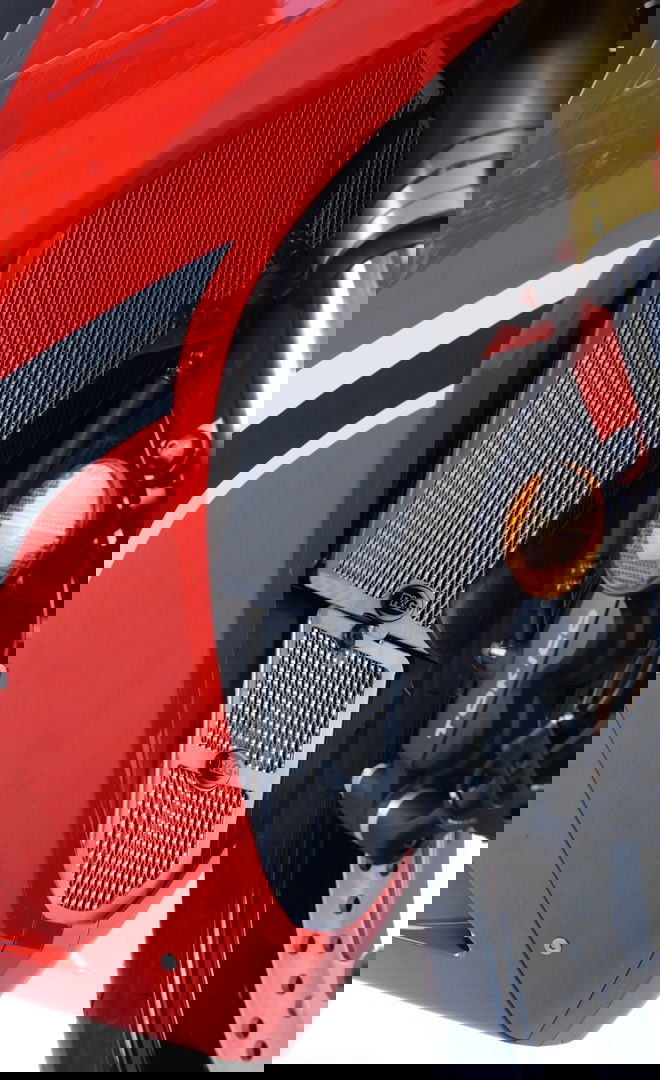 Retina protezione collettori scarico Honda CBR1000RR / SP / SP2 '17- - colore rosso R&G