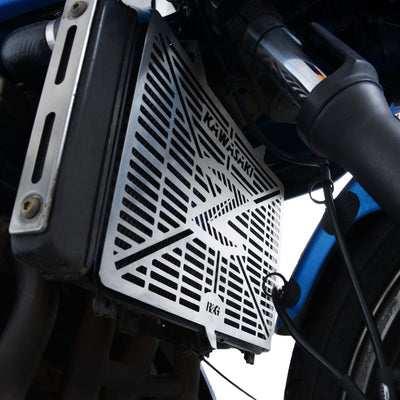 Retina Protezione Radiatore C Logo Acciaio Inox Kawasaki Z750 07 Z750R Z800 Z1000 10 Z1000SX Versys 1000 12 65509 Rg BRG0003SS - ENDURRAD