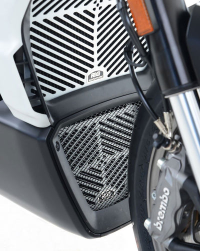 Retina Protezione Radiatore Olio Ducati X Diavel X Diavel S Colore Alluminio Satinato 17373 Rg OCG0028SI - ENDURRAD