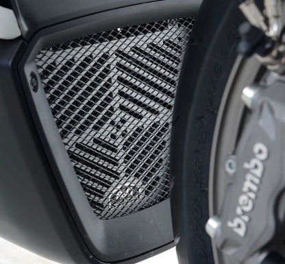 Retina protezione radiatore olio, Ducati X - Diavel - X - Diavel S - colore alluminio satinato - ENDURRAD