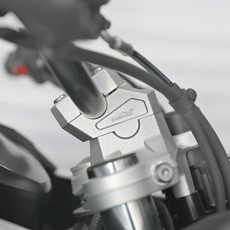Two blocks, no modifications to the motorcycle