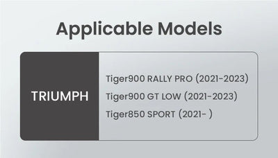 Modelli compatibili con il riser LOBOO CJG91: Triumph Tiger 900 Rally Pro, GT Low e Tiger 850 Sport