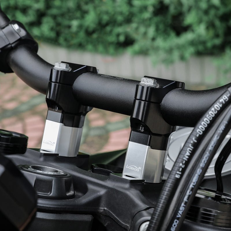 LOBOO Black handlebar risers for KTM Adventure and Husqvarna - Endurrad.com