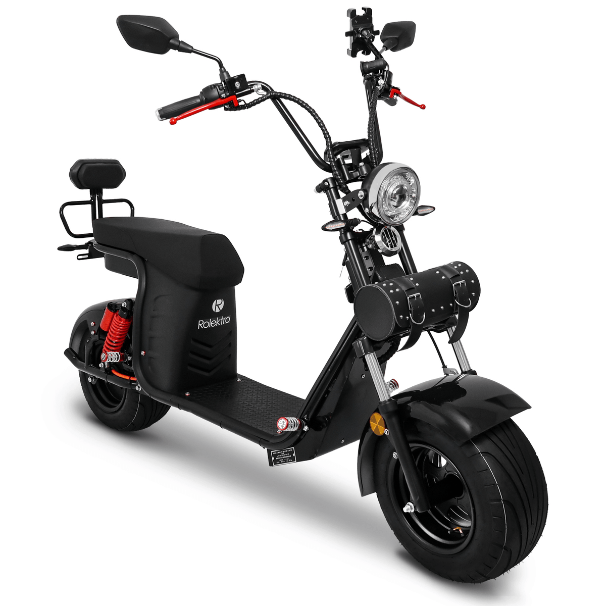 Un chopper elettrico, con posto per due