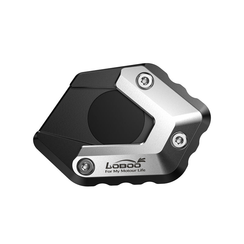 Enlarged support base for the kickstand, useful on soft ground