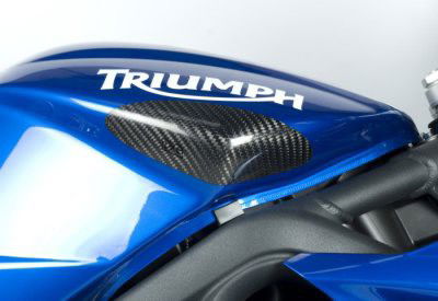 Sliders serbatoio in carbonio, finitura lucida, Triumph 675 Daytona - Street Triple [R] '06-'12