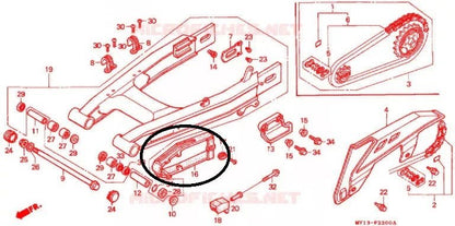 Slitta / Pattino guidacatena HONDA XRV - 750 | 00 - 0860 - r32081 - ENDURRAD