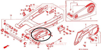 Slitta - Pattino guidacatena HONDA XRV-750 90-00 - XRV-650 88-89