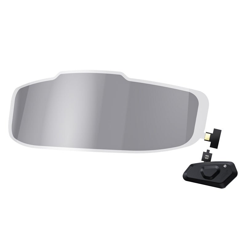 Smart photochromic visor for helmet.