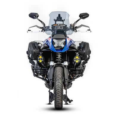BMW R 1300 GS vista di fronte con la coppia di specchietti LOBOO RM02-1300