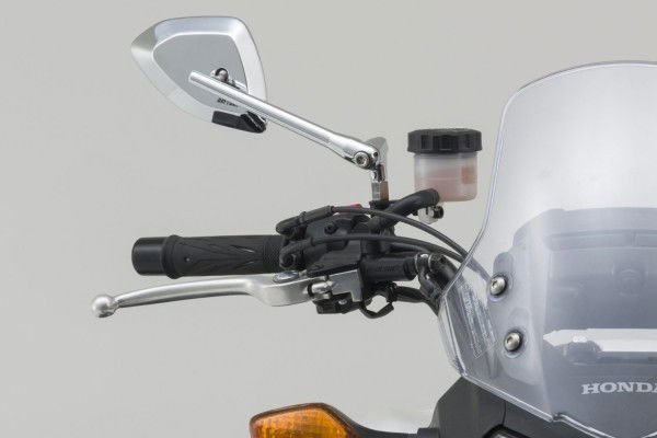 Specchietto alluminio CNC "D - MIRROR" cromato, destro, E - MARKED - ENDURRAD