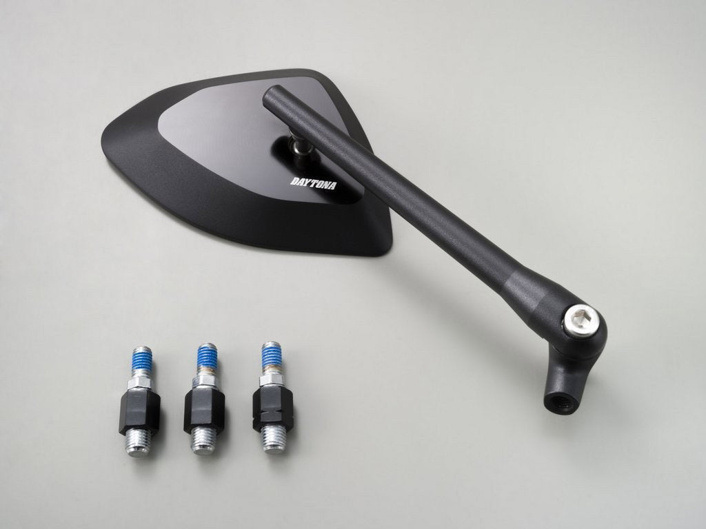 Specchietto alluminio CNC "D - MIRROR" nero, destro, E - MARKED - ENDURRAD
