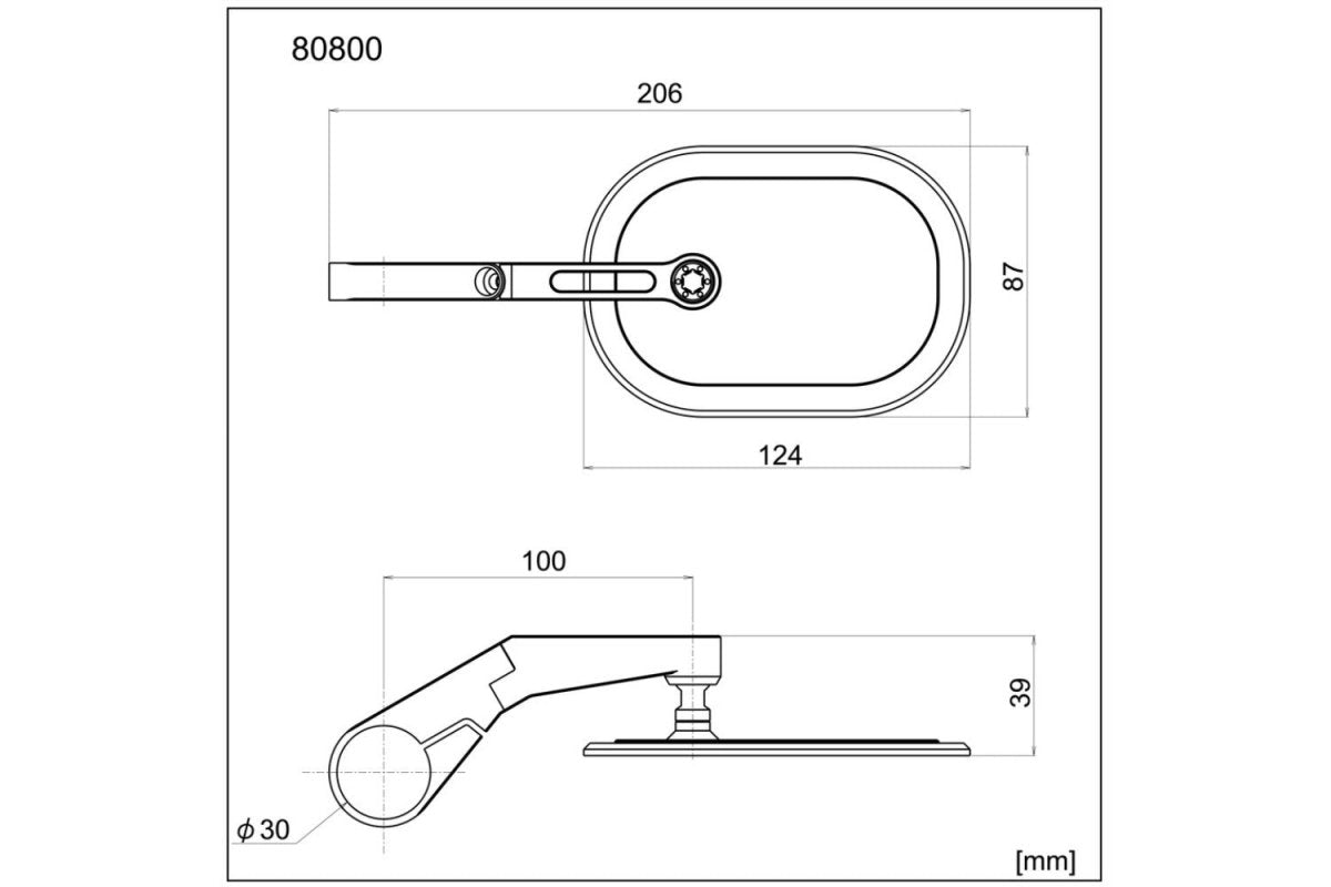 Specchietto alluminio D - MIRROR - 16, VF2/BAREND | 80800 - r29280 - ENDURRAD