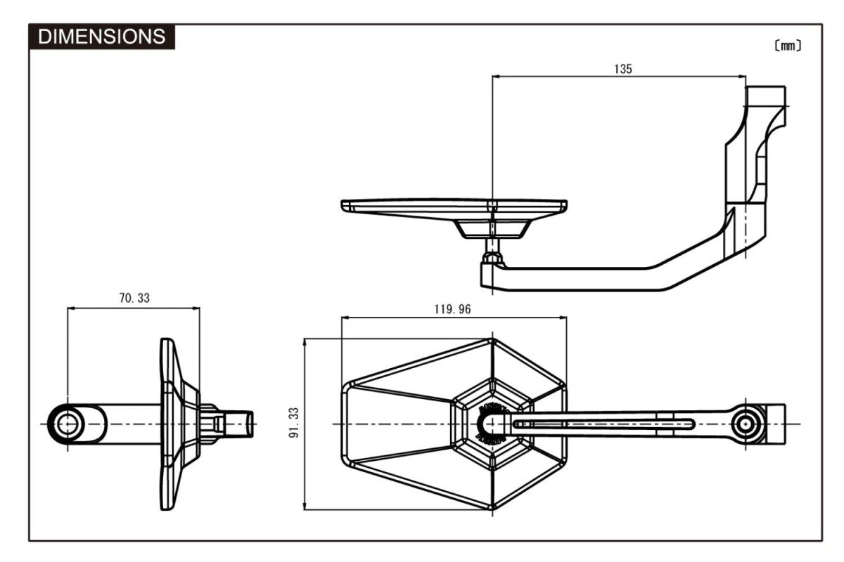 Specchietto in alluminio ROD, E - MARKED | 89431 - r25995 - ENDURRAD