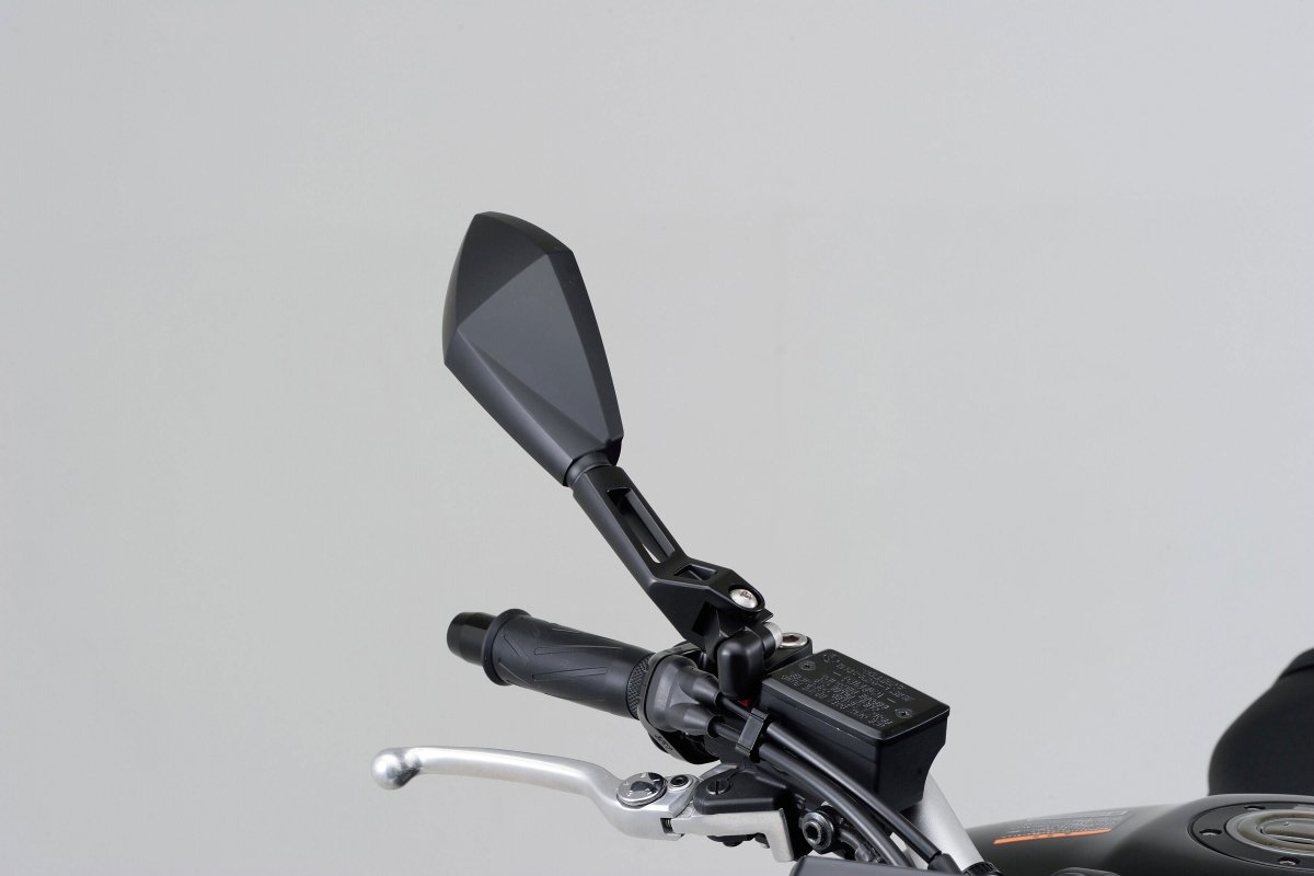 Specchietto retrovisore moto nero in alluminio | 8072A - 48001 - ENDURRAD