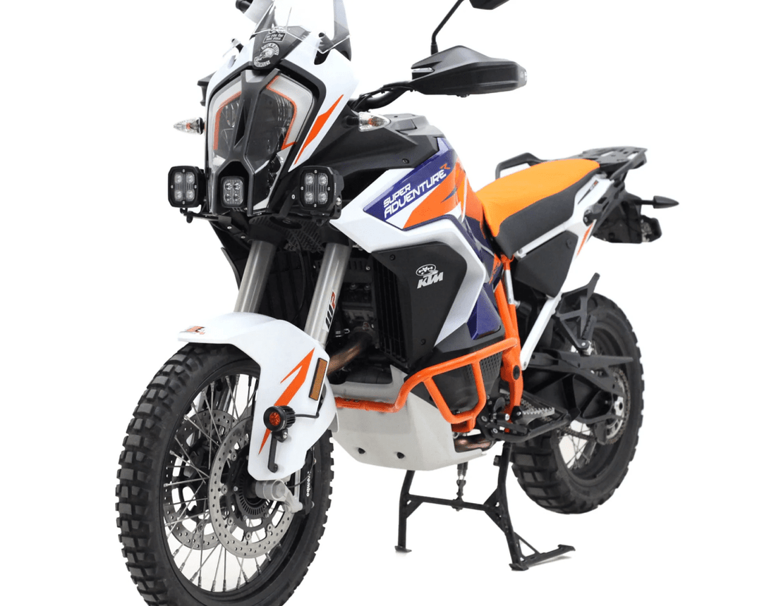 Staffa faro anteriore DENALI montata sulla KTM 1290 Super Adventure R – vista 2
