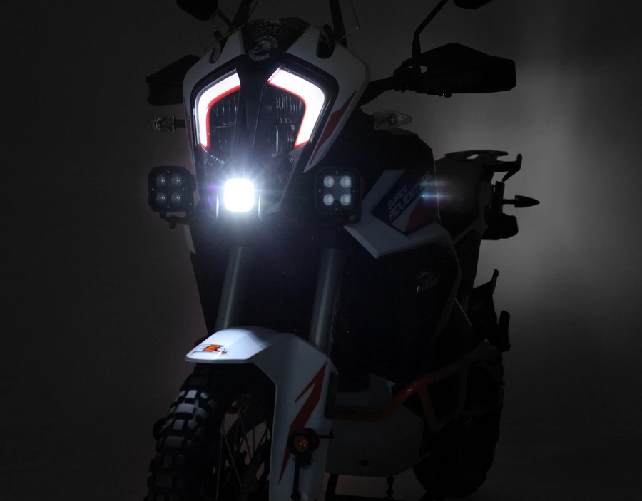 Staffa faro anteriore DENALI montata sulla KTM 1290 Super Adventure R